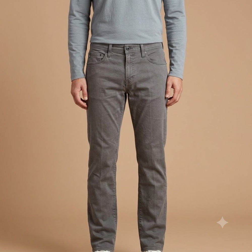 AG Adriano Goldschmied Slim Straight Jeans Men's 34x34 Gray Stretch